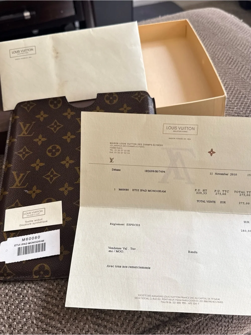 Louis Vuitton Monogram iPad Sleeve in Brown Canvas